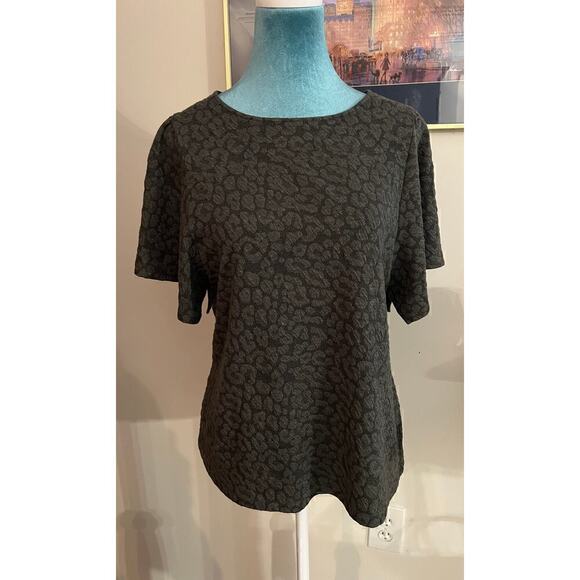 Gray Top with animal print  from Rose + Olive - Picture 1 of 6